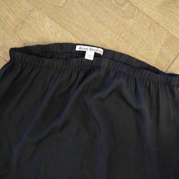 Acne Studios Elastic Waist Silk‎ Blend Leggings Black Womens Size 34 - Picture 4 of 8